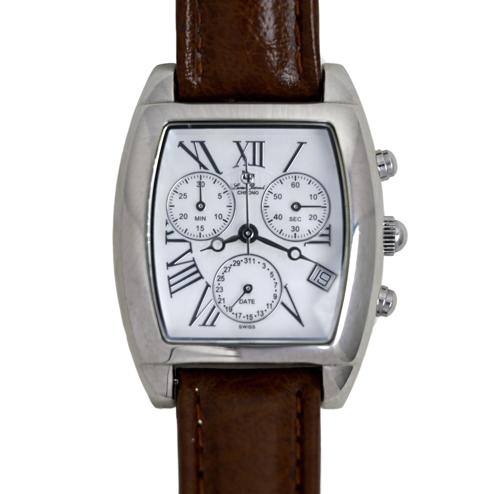 Lucien Piccard Tank Chronograph Men's Vintage Watch Roman Numerals Swiss Watch